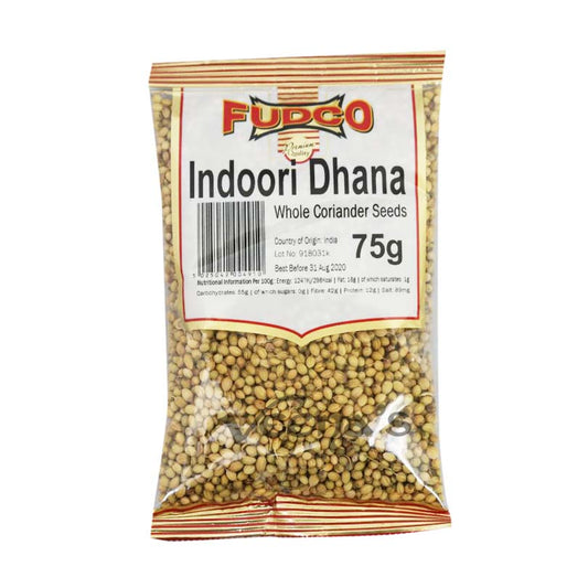 Fudco Indoori Dhana / Whole Coriander Seeds 75g