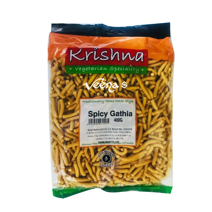 Buy Krishna Spicy Gathia 400g at Veenas.com - Online Indian Grocery Store UK