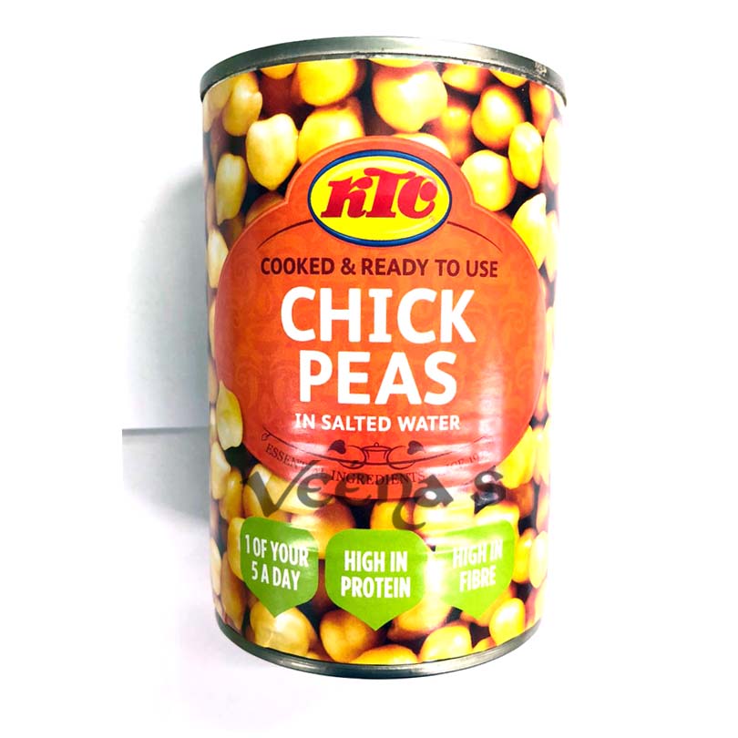 Buy KTC Chick Peas (T) 400g at Veenas.com - Online Indian Grocery Store UK