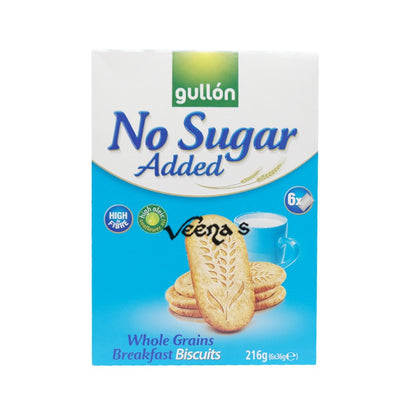 Buy Gullon No Sugar Added Whole Grains Breakfast Biscuits 216g at Veenas.com - Online Indian Grocery Store UK