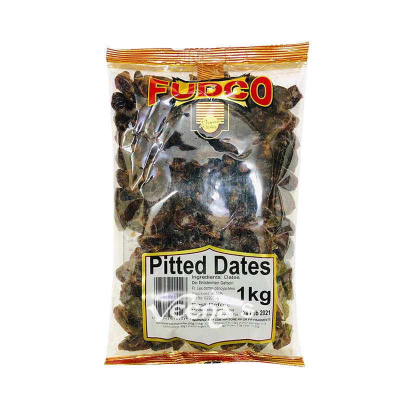 Buy Fudco Pitted Dates 1kg at Veenas.com - Online Indian Grocery Store UK