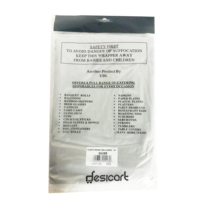 Udl Assorted Round Table Cover Silver Ptc12