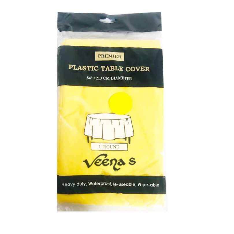Buy UDL Assorted Round Table Cover Yellow Ptc04 at Veenas.com - Online Indian Grocery Store UK