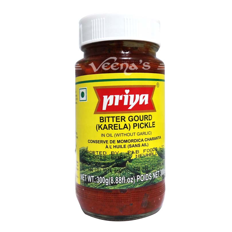Buy Priya Bitter Gourd Pickle 300g at Veenas.com - Online Indian Grocery Store UK