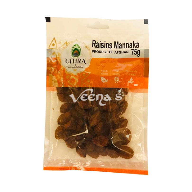 Buy Uthra Raisins Mannaka 75g at Veenas.com - Online Indian Grocery Store UK