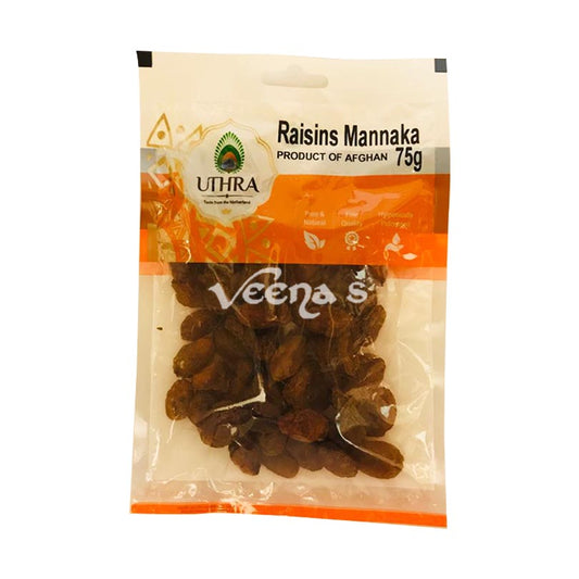 Buy Uthra Raisins Mannaka 75g at Veenas.com - Online Indian Grocery Store UK