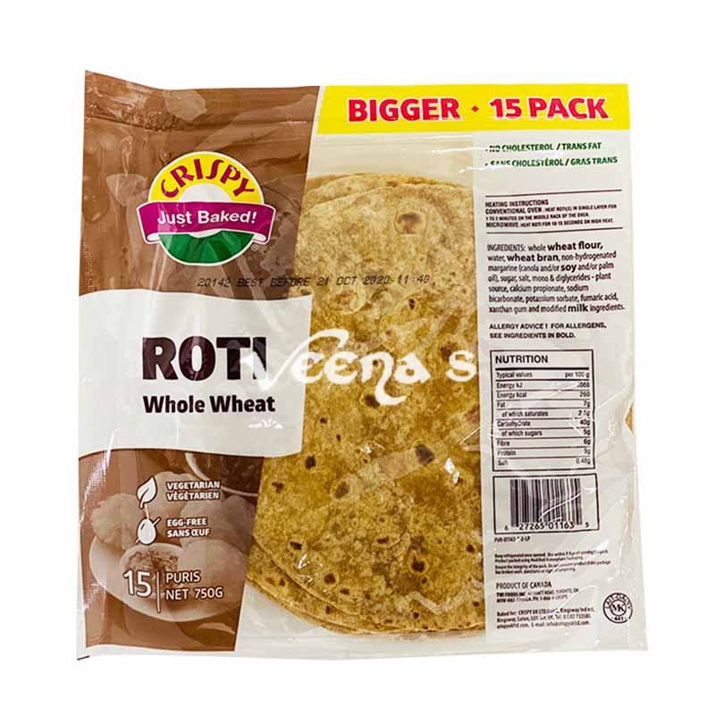 Crispy Roti Whole Wheat (15 Pcs)