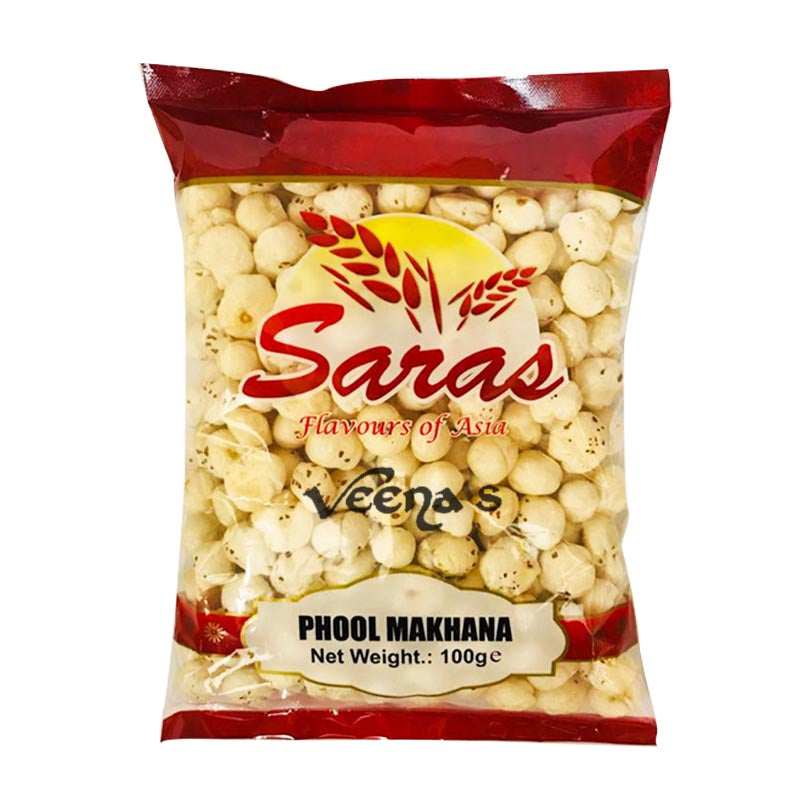 Buy Saras Phool Makhana 100g at Veenas.com - Online Indian Grocery Store UK