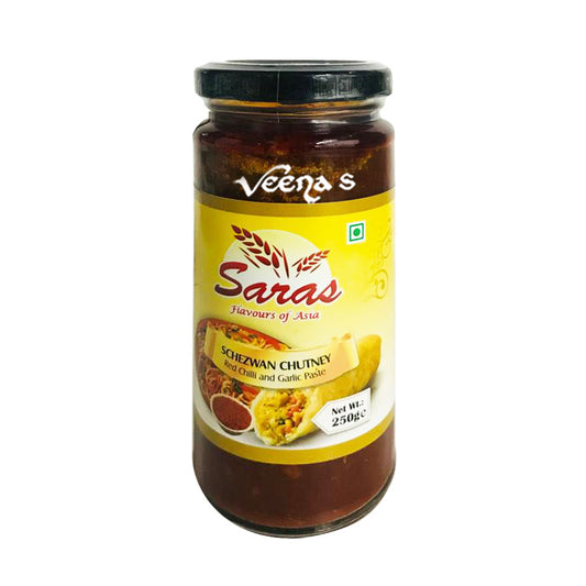 Saras Schezwan Chutney Red Chilli  and Garlic Paste 250G