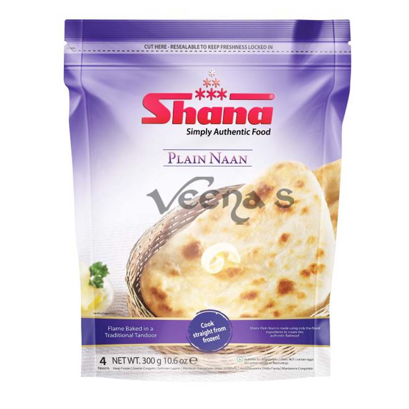 Buy Shana Plain Naan 300g at Veenas.com - Online Indian Grocery Store UK
