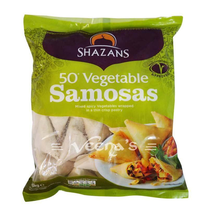 Shazans 50 Vegetable Samosa 1.65kg - veenas.com