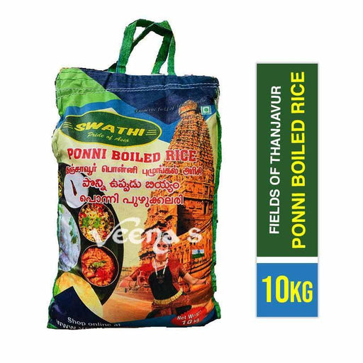 Swathi Ponni Boiled Rice 10kg - veenas.com