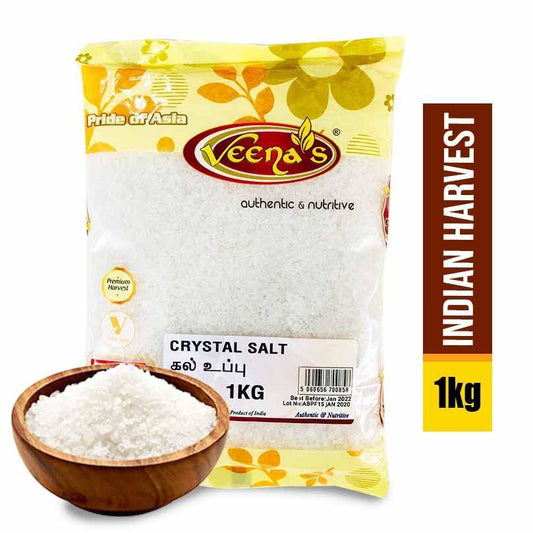 Veenas Rock Salt 1Kg (கடல் உப்பு / Crystal Salt) - veenas.com