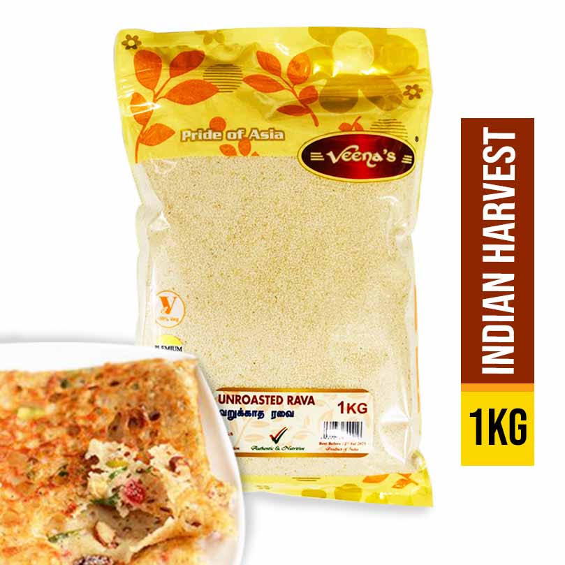 Buy Veenas Unroasted Rava 1 Kg Online UK | Online Indian Grocery Shop ...