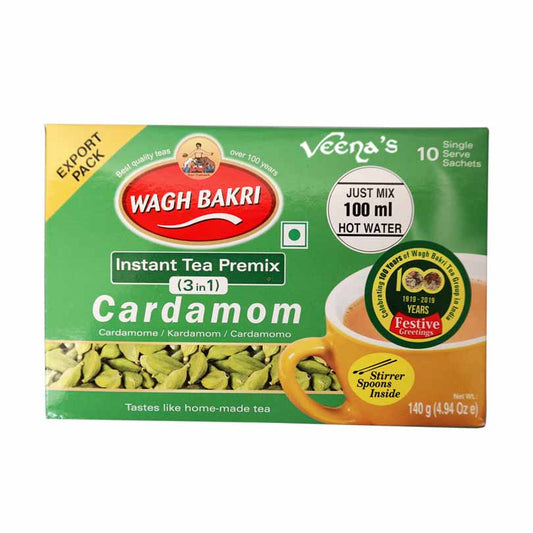 Wagh Bakri 3 in 1 Instant Tea Premix (Cardamom) (10 Sachets)